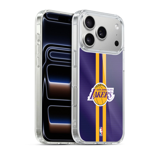 NBA Los Angeles Lakers Stripes Soft Gel Case for Apple iPhone 17 Pro