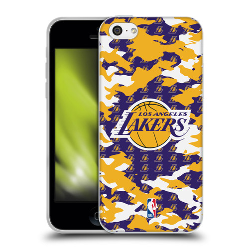 NBA Los Angeles Lakers Camouflage Soft Gel Case for Apple iPhone 5c