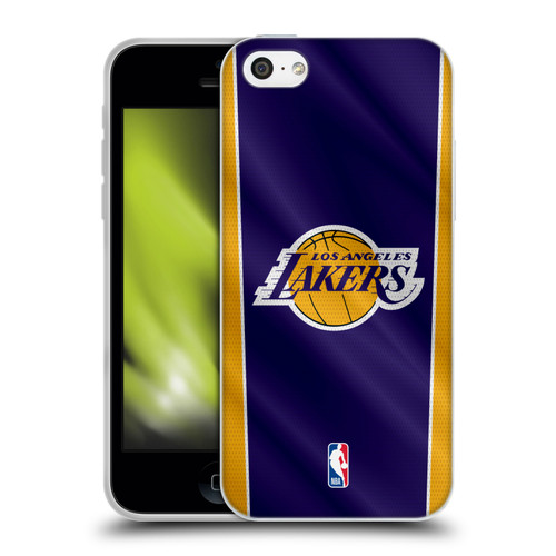 NBA Los Angeles Lakers Vertical Banner Soft Gel Case for Apple iPhone 5c