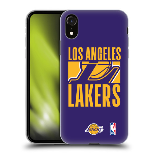 NBA Los Angeles Lakers Typography Soft Gel Case for Apple iPhone XR
