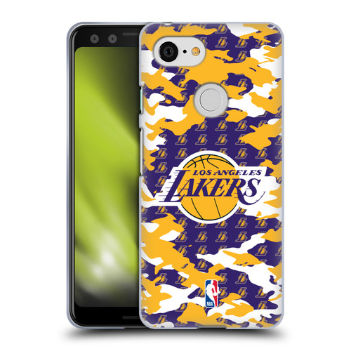 NBA Los Angeles Lakers Camouflage Soft Gel Case for Google Pixel 3