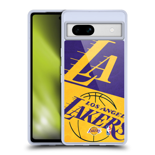 NBA Los Angeles Lakers Half Oversized Soft Gel Case for Google Pixel 7a