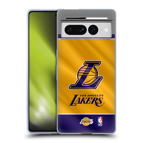 NBA Los Angeles Lakers Horizontal Banner Soft Gel Case for Google Pixel 7 Pro