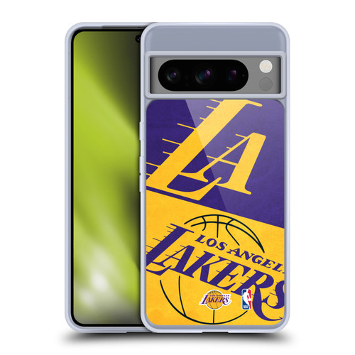 NBA Los Angeles Lakers Half Oversized Soft Gel Case for Google Pixel 8 Pro