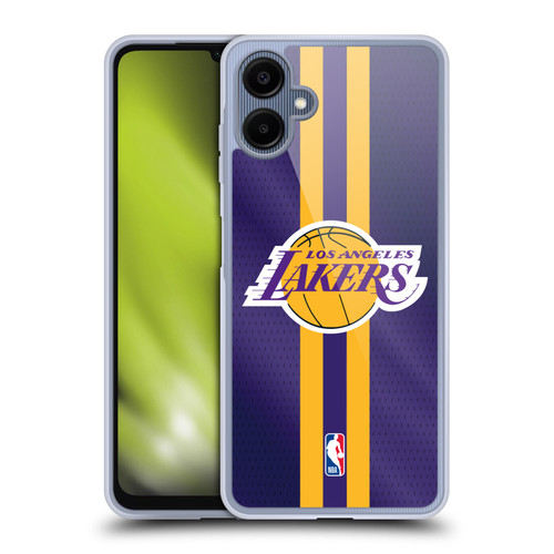 NBA Los Angeles Lakers Stripes Soft Gel Case for Samsung Galaxy A06 4G