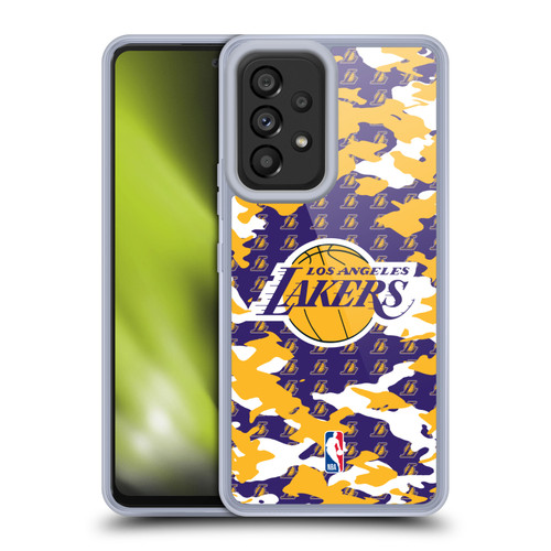 NBA Los Angeles Lakers Camouflage Soft Gel Case for Samsung Galaxy A53 5G (2022)