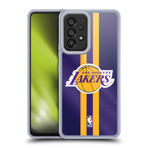 NBA Los Angeles Lakers Stripes Soft Gel Case for Samsung Galaxy A53 5G (2022)