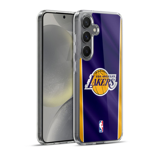 NBA Los Angeles Lakers Vertical Banner Soft Gel Case for Samsung Galaxy S24+ 5G & MagSafe
