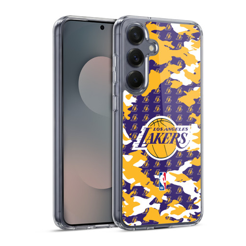 NBA Los Angeles Lakers Camouflage Soft Gel Case for Samsung Galaxy S25 & MagSafe