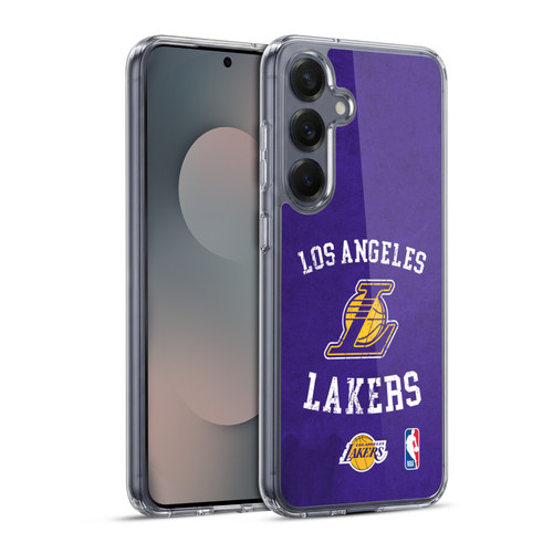 NBA Los Angeles Lakers Distressed Soft Gel Case for Samsung Galaxy S25+ & MagSafe