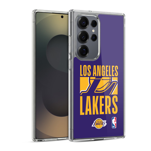 NBA Los Angeles Lakers Typography Soft Gel Case for Samsung Galaxy S25 Ultra & MagSafe