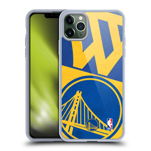 NBA Golden State Warriors Half Oversized Soft Gel Case for Apple iPhone 11 Pro Max & MagSafe