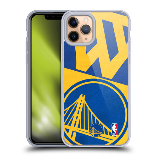 NBA Golden State Warriors Half Oversized Soft Gel Case for Apple iPhone 11 Pro & MagSafe