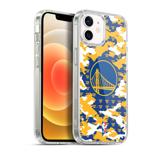 NBA Golden State Warriors Camouflage Soft Gel Case for Apple iPhone 12 / iPhone 12 Pro & MagSafe