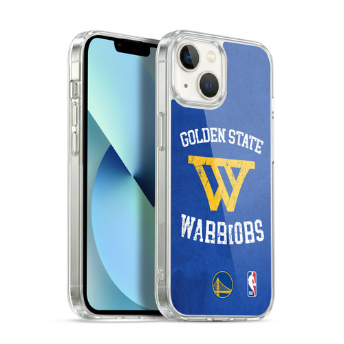 NBA Golden State Warriors Distressed Soft Gel Case for Apple iPhone 13