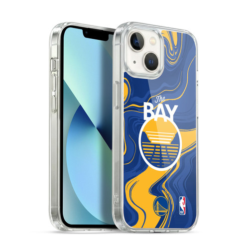 NBA Golden State Warriors Marble Agates Soft Gel Case for Apple iPhone 13