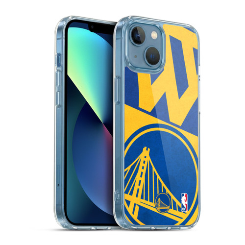 NBA Golden State Warriors Half Oversized Soft Gel Case for Apple iPhone 13 Mini & MagSafe