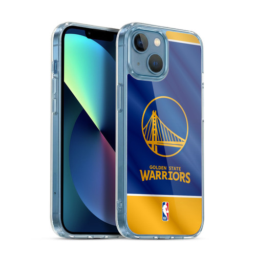 NBA Golden State Warriors Horizontal Banner Soft Gel Case for Apple iPhone 13 Mini & MagSafe