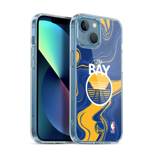 NBA Golden State Warriors Marble Agates Soft Gel Case for Apple iPhone 13 Mini & MagSafe