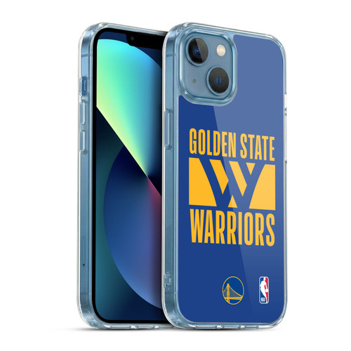 NBA Golden State Warriors Typography Soft Gel Case for Apple iPhone 13 Mini & MagSafe