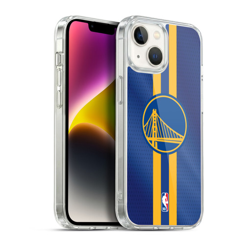NBA Golden State Warriors Stripes Soft Gel Case for Apple iPhone 14