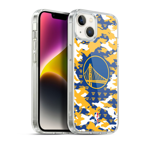 NBA Golden State Warriors Camouflage Soft Gel Case for Apple iPhone 14 Plus & MagSafe