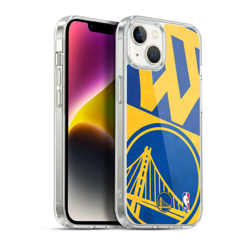 NBA Golden State Warriors Half Oversized Soft Gel Case for Apple iPhone 14 Plus & MagSafe