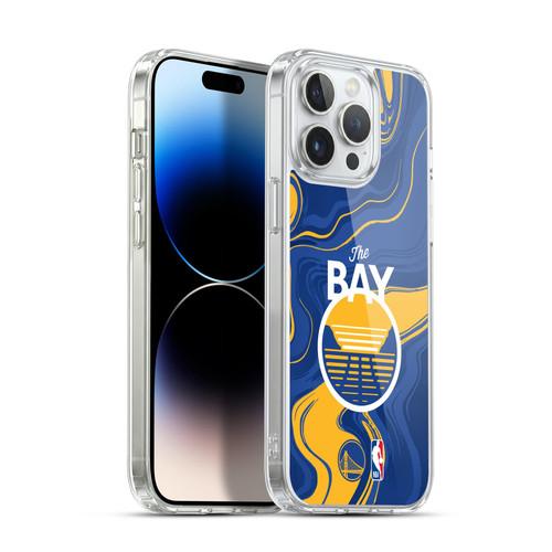 NBA Golden State Warriors Marble Agates Soft Gel Case for Apple iPhone 14 Pro Max & MagSafe