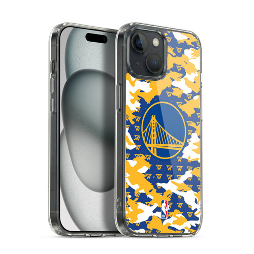 NBA Golden State Warriors Camouflage Soft Gel Case for Apple iPhone 15 & MagSafe