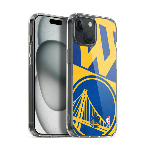 NBA Golden State Warriors Half Oversized Soft Gel Case for Apple iPhone 15 & MagSafe