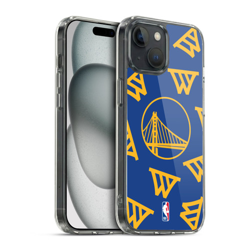 NBA Golden State Warriors Patterns Soft Gel Case for Apple iPhone 15 & MagSafe