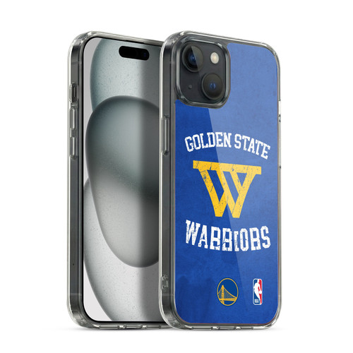 NBA Golden State Warriors Distressed Soft Gel Case for Apple iPhone 15 Plus & MagSafe