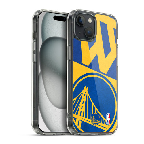 NBA Golden State Warriors Half Oversized Soft Gel Case for Apple iPhone 15 Plus & MagSafe