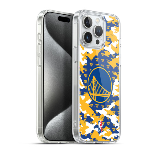 NBA Golden State Warriors Camouflage Soft Gel Case for Apple iPhone 15 Pro Max & MagSafe