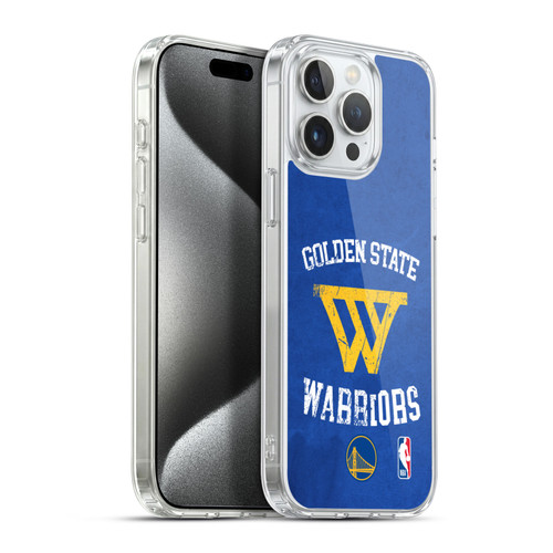 NBA Golden State Warriors Distressed Soft Gel Case for Apple iPhone 15 Pro Max & MagSafe