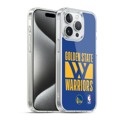 NBA Golden State Warriors Typography Soft Gel Case for Apple iPhone 15 Pro & MagSafe