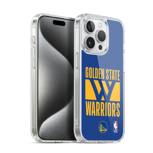 NBA Golden State Warriors Typography Soft Gel Case for Apple iPhone 15 Pro & MagSafe