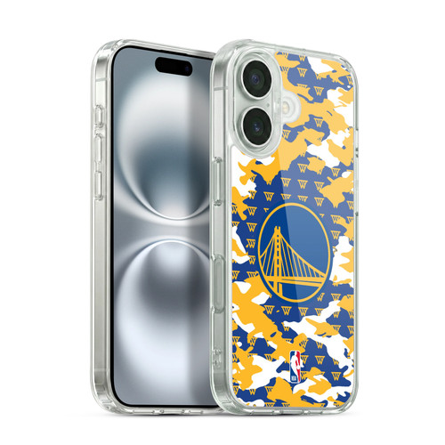 NBA Golden State Warriors Camouflage Soft Gel Case for Apple iPhone 16 & MagSafe