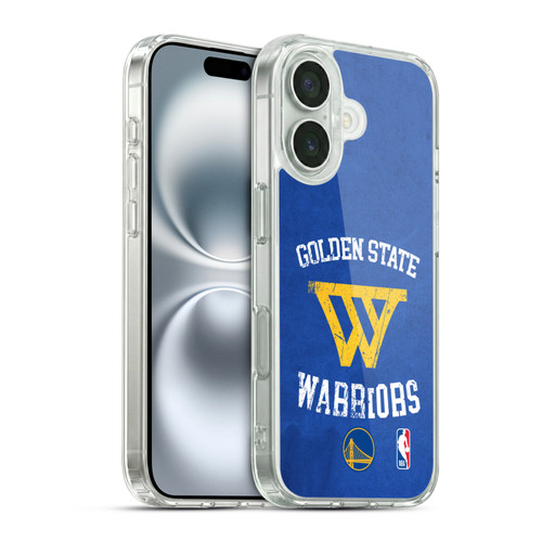NBA Golden State Warriors Distressed Soft Gel Case for Apple iPhone 16 & MagSafe
