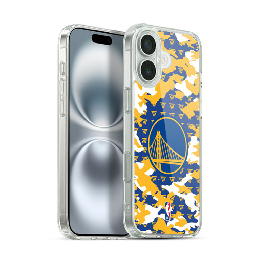 NBA Golden State Warriors Camouflage Soft Gel Case for Apple iPhone 16 Plus & MagSafe