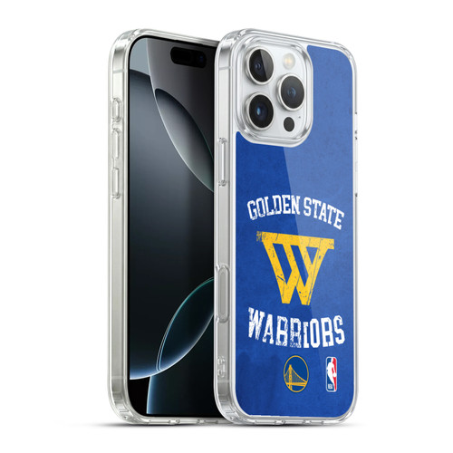 NBA Golden State Warriors Distressed Soft Gel Case for Apple iPhone 16 Pro Max & MagSafe