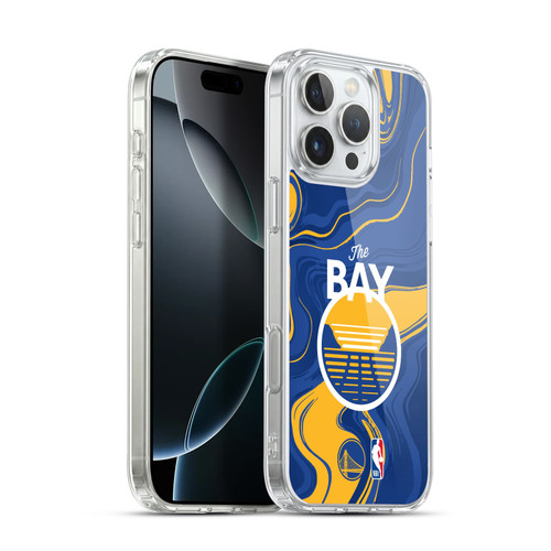NBA Golden State Warriors Marble Agates Soft Gel Case for Apple iPhone 16 Pro Max & MagSafe