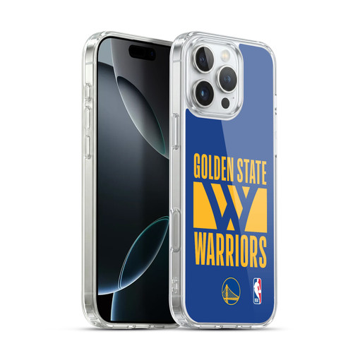 NBA Golden State Warriors Typography Soft Gel Case for Apple iPhone 16 Pro Max & MagSafe