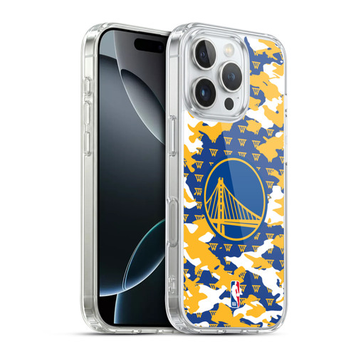 NBA Golden State Warriors Camouflage Soft Gel Case for Apple iPhone 16 Pro & MagSafe