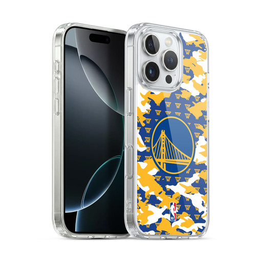 NBA Golden State Warriors Camouflage Soft Gel Case for Apple iPhone 16 Pro & MagSafe