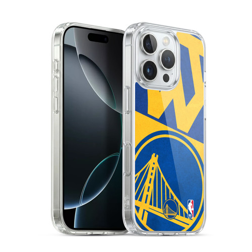 NBA Golden State Warriors Half Oversized Soft Gel Case for Apple iPhone 16 Pro & MagSafe