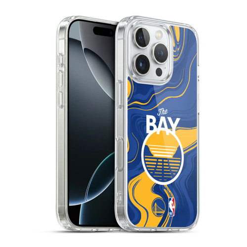 NBA Golden State Warriors Marble Agates Soft Gel Case for Apple iPhone 16 Pro & MagSafe