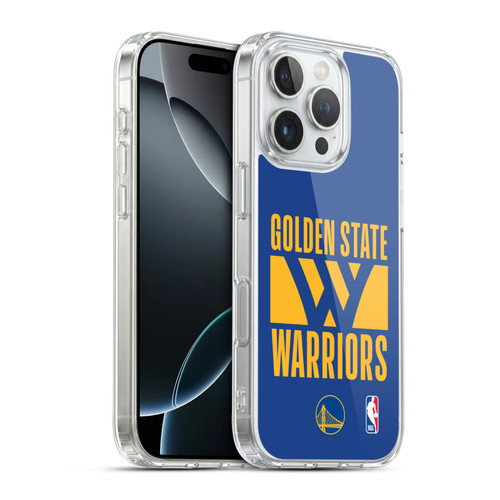 NBA Golden State Warriors Typography Soft Gel Case for Apple iPhone 16 Pro & MagSafe