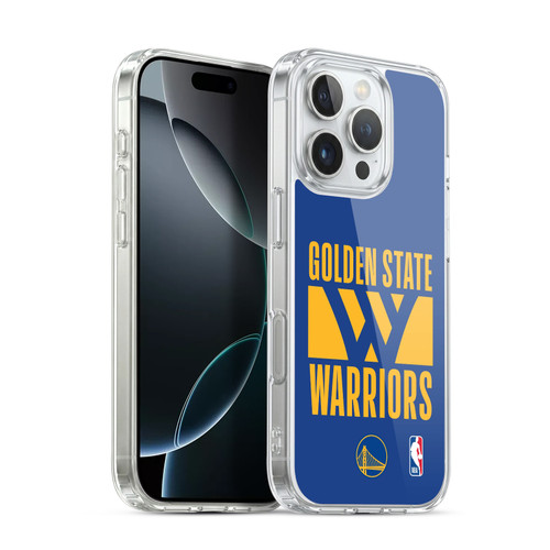 NBA Golden State Warriors Typography Soft Gel Case for Apple iPhone 16 Pro & MagSafe