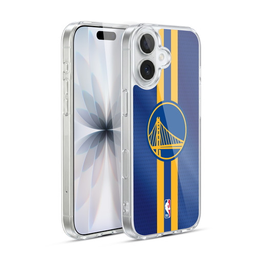 NBA Golden State Warriors Stripes Soft Gel Case for Apple iPhone 17